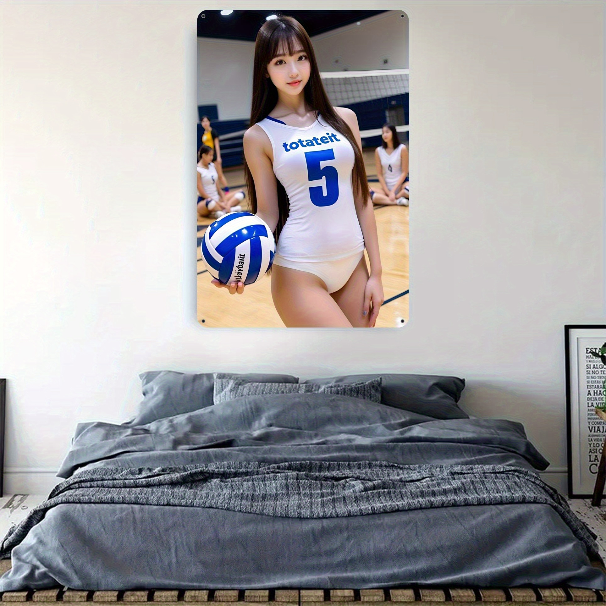 Table Tennis Volleyball - Iron Wall Art - Volleyball Player