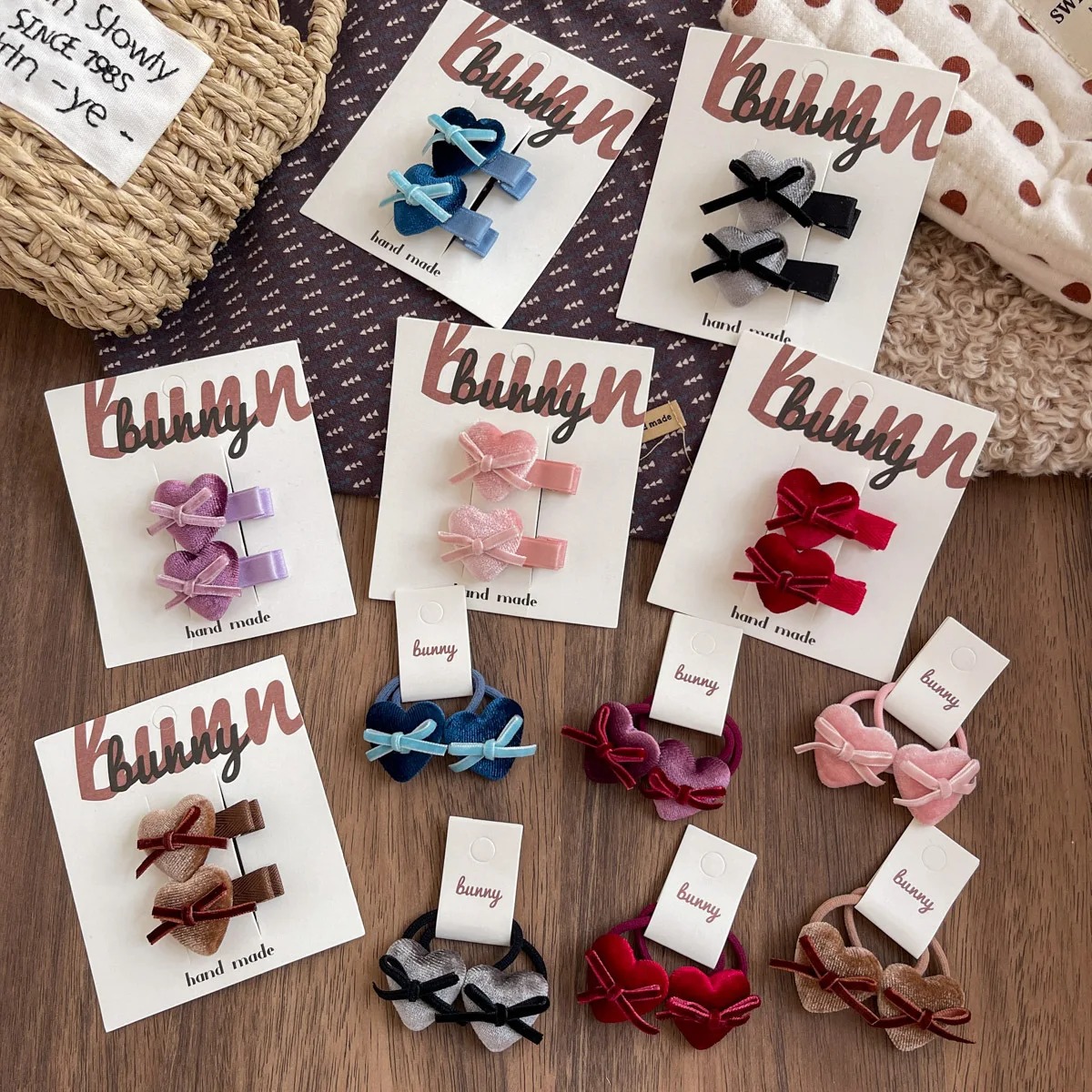Kids Hair Ties Winter Fabric H - Anti Loop Rubber のレビューと価格