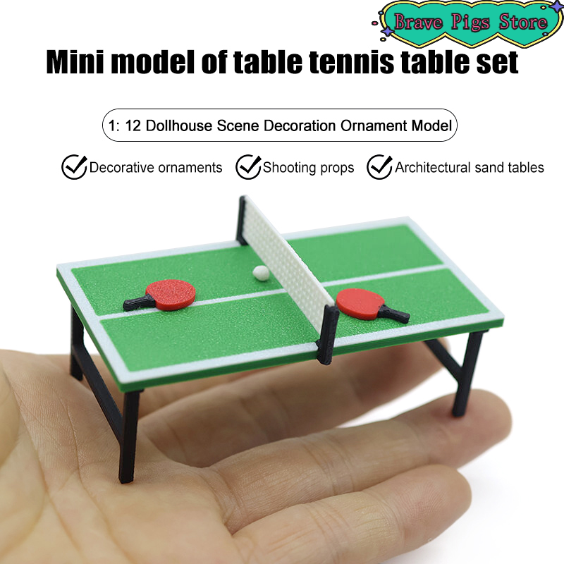 1:12 Miniature Table Tennis Ra - Table Tennis Paddle Set のレビューと価格