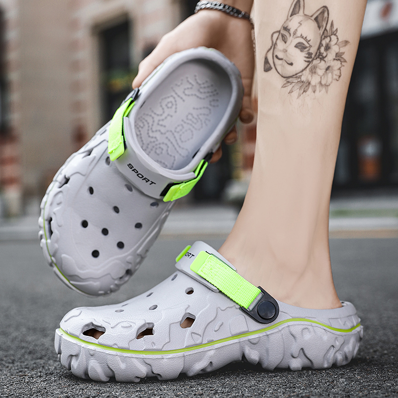 Hole Clogs Men Trend Casual Cl - Anti Loop Rubber のレビューと価格
