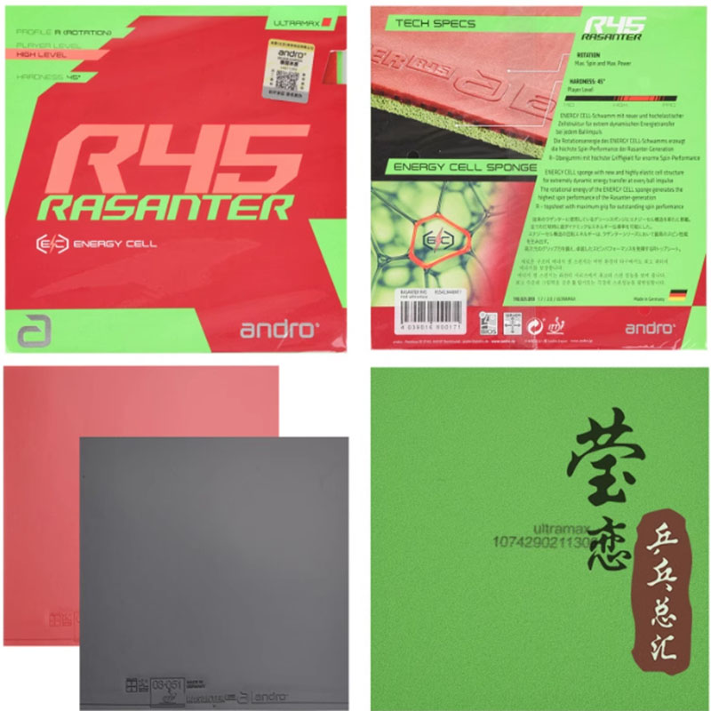 Andro Rasanter R45 47 50 C45 4 - Table Tennis Paddle Set のレビューと価格