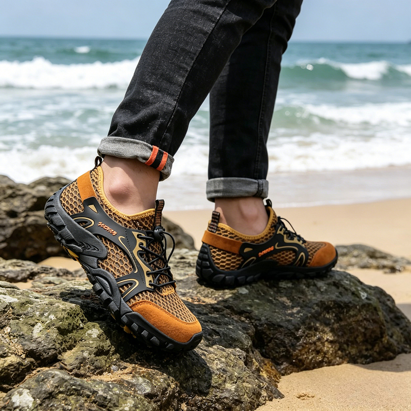 YUYIIN Sneakers Men Outdoor An - Anti Loop Rubber のレビューと価格