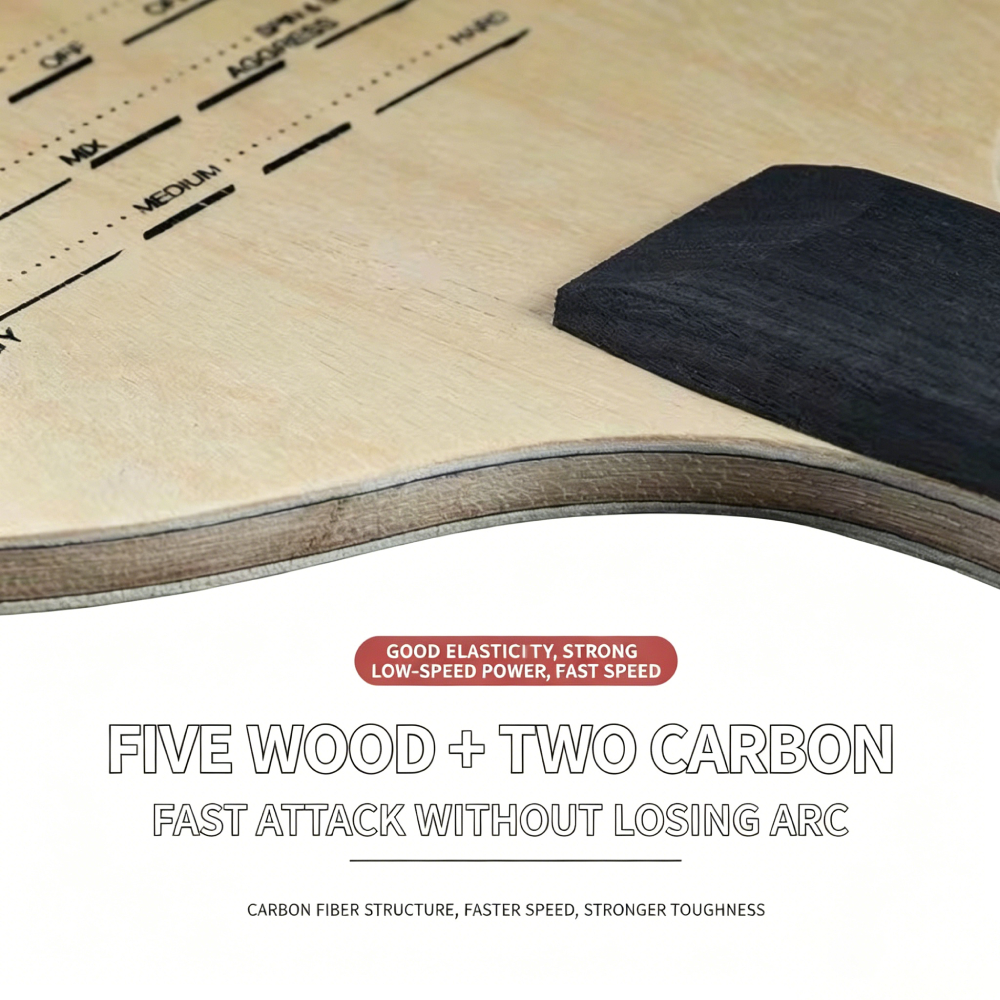 Original SANWEI T5000 5 Wood A - Stiga Carbon Blade のレビューと価格