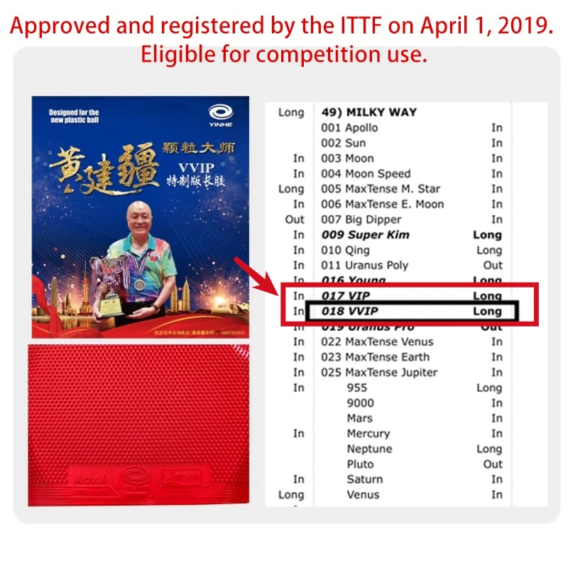 YINHE Huang Jianjiang VIP VVIP - Table Tennis Paddle Set のレビューと価格