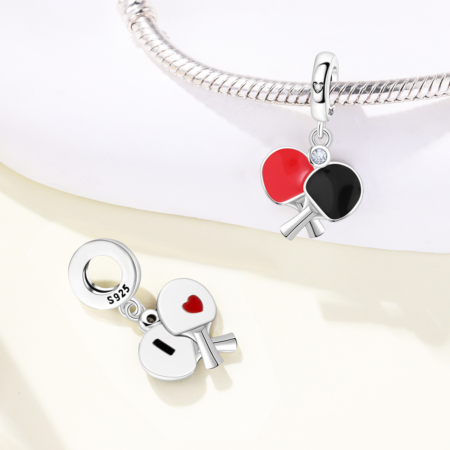 MISEFF S925 Sterling Silver Ch - Table Tennis Volleyball のレビューと価格