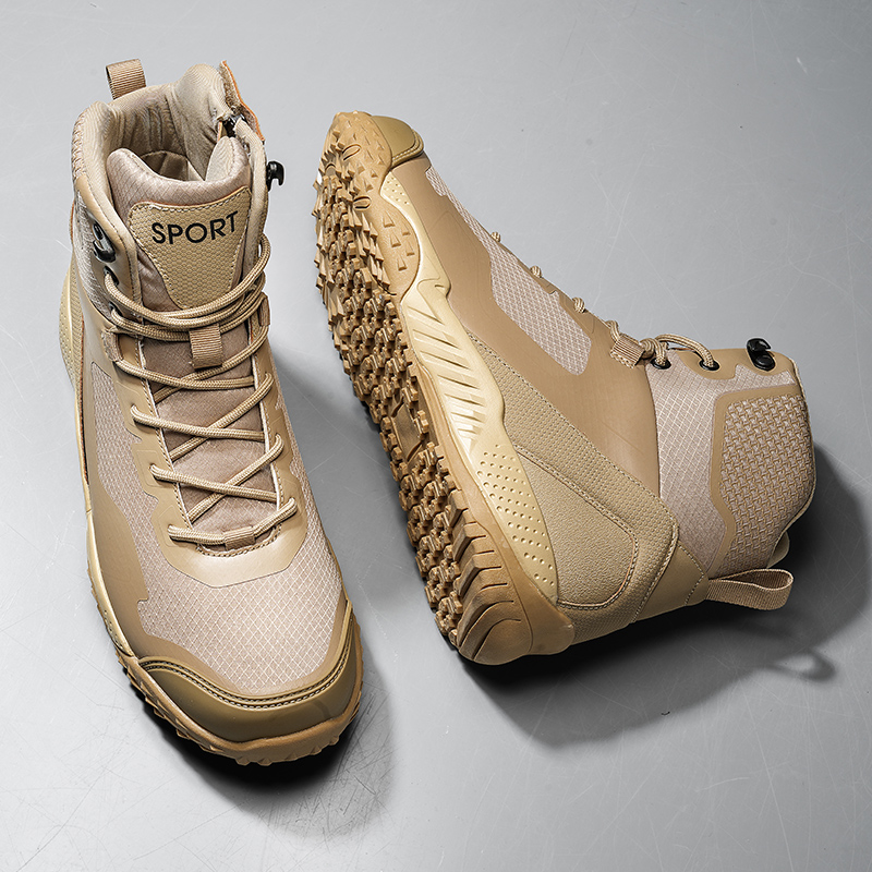 Men New Tactical Boots Outdoor - Anti Loop Rubber のレビューと価格