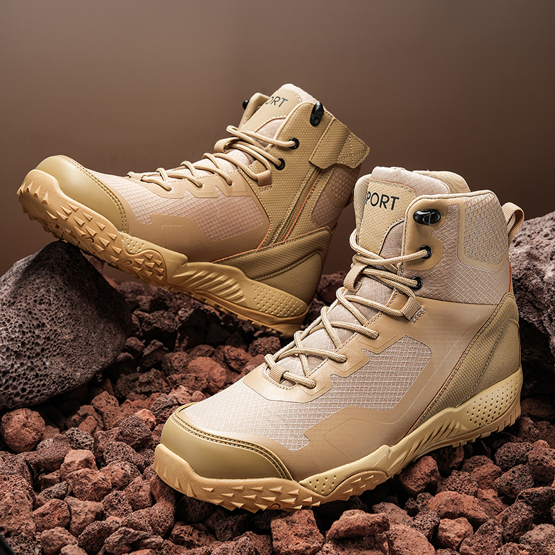 Men New Tactical Boots Outdoor - Anti Loop Rubber のレビューと価格