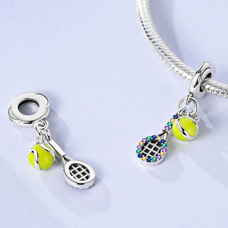 925 Sterling Silver Charms Bea - Table Tennis Volleyball のレビューと価格
